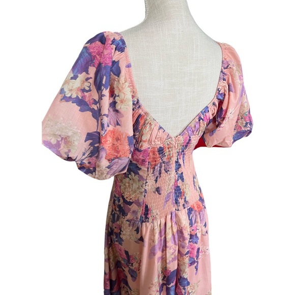 Hello Molly - Daytime Glisten Short Sleeve Midi Dress - Pink - M (US 6) NWT - Picture 8 of 12